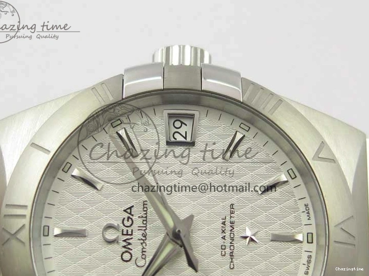 0423 Constellation 38mm SS VSF 1:1 Best Edition White Textured Dial on SS Bracelet A8500 Super Clone EasyCare 7919